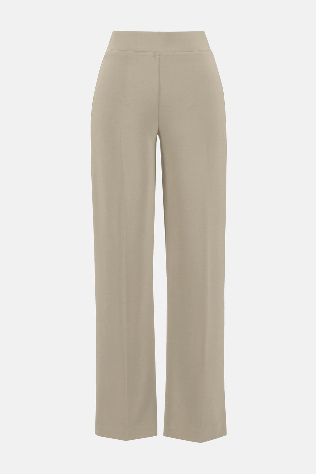 Create the illusion of longer legs with a slightly higher waistline in these wide-leg pants. The 32-inch inseam creates a lengthening effect especially when paired with a tucked-in blouse and fashionable heels. The silky knit fabric and elasticized waistband offer class with unparalleled comfort.