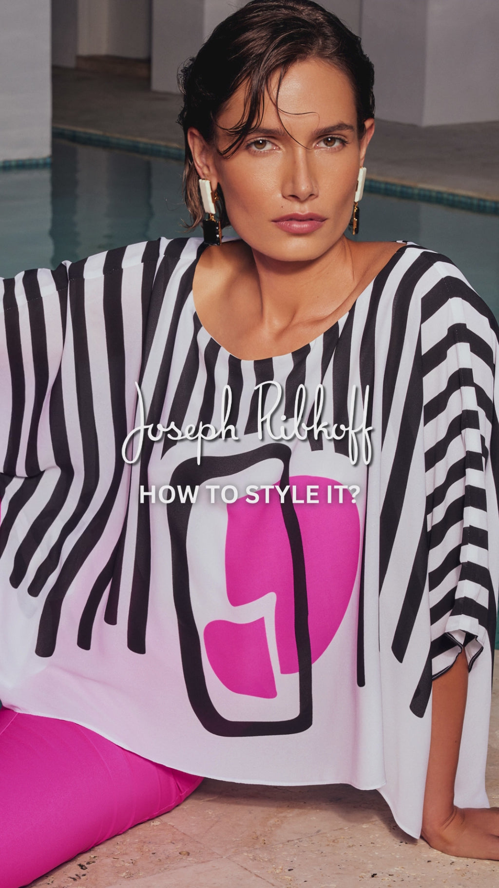 The charm of this breezy poncho top lies in its vibrant abstract print. Crafted from airy georgette, it showcases a boat neckline and generous dolman sleeves. This distinctive top is lined and includes a silky knit camisole beneath for added comfort.