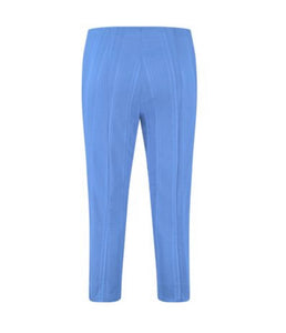 Blue Summer Robell Marie Crop Seersucker Trouser