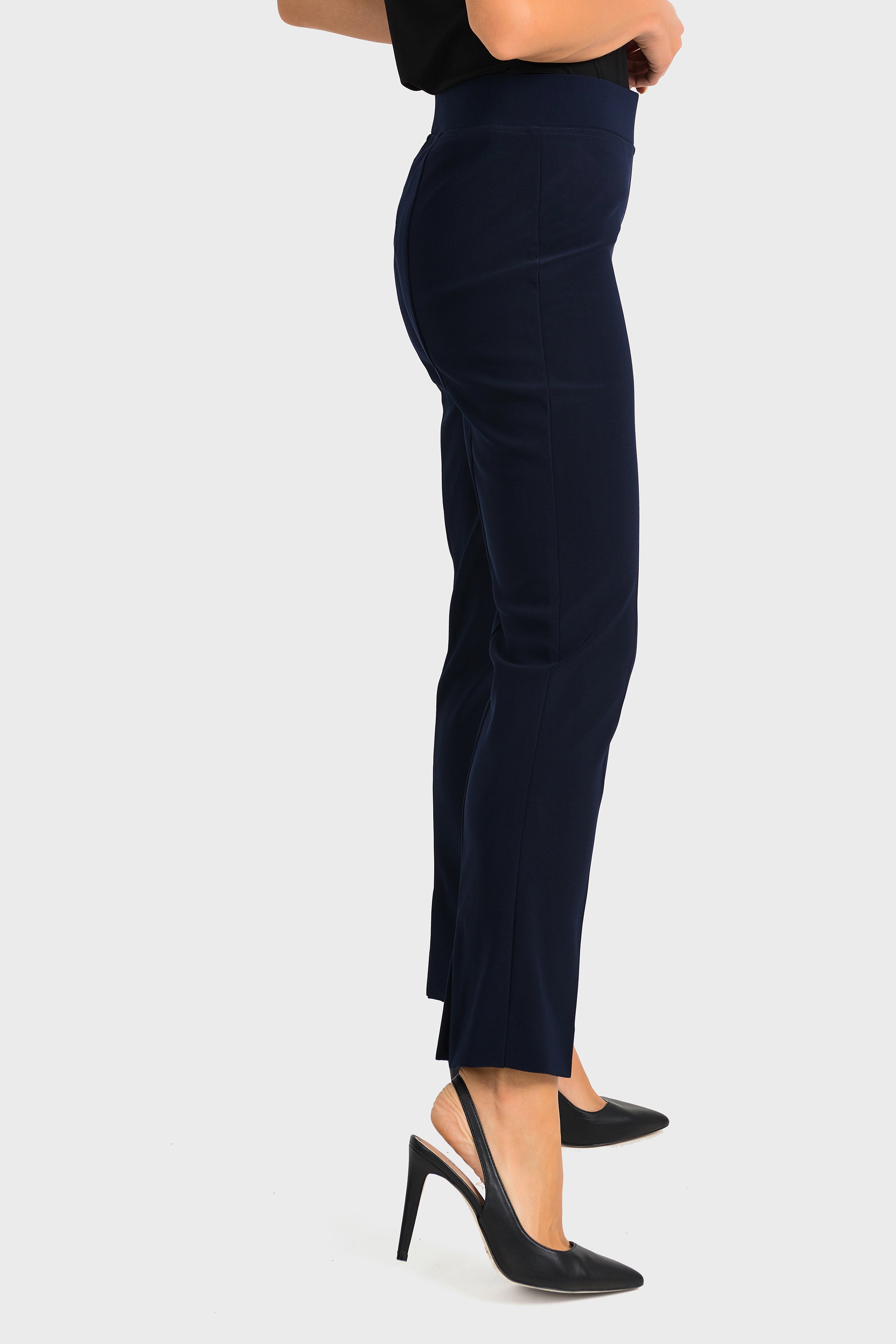Navy Pull On Classic Stretch Trouser